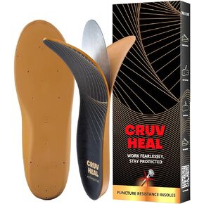Puncture Resistant Insole - Protective Steel Inserts - Nail Proof - Safety and Comfort Combined for Regular Shoes, Work Boots, and Safety Footwear - Premium Protection Men and Women (M, Yellow)