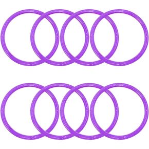 PENTA ANGEL 80s Glitter Bangle Bracelets 8Pcs Retro Neon 90s Costume Party Wrist Band Play Bracelets Plastic Ring for Boys Girls Women Men