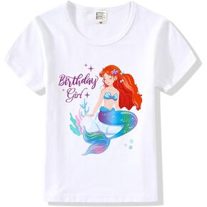 Ultra Soft Mermaid Unicorn Birthday Girl Short-Sleeve T-Shirt, Unicorn Gifts for Girls