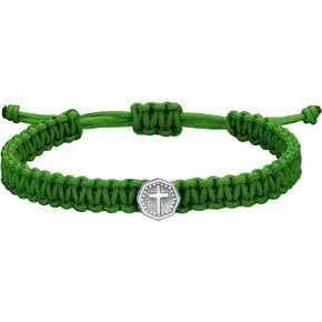 JENDEAR SHINE Cross Bracelet for Men, Adjustable Hand Woven Rope Bracelet, Cross Symbol Cool Bracelet for Men