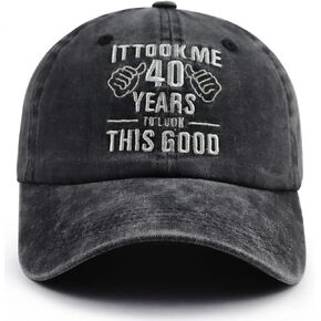 Nxizivmk It Took Me 40 Years to Look This Good Hat, Funny Adjustable Embroidery 40th Birthday Baseball Cap for Women Men