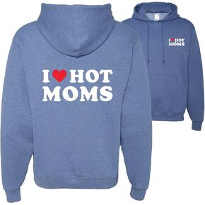 I Heart Hot Moms FRONT AND BACK Mens Hoodies