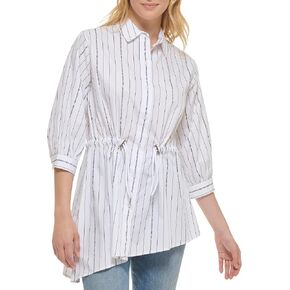 Karl Lagerfeld Paris Women's Everyday Waist Tie Blouse Long Sleeve in Saudi Arabia