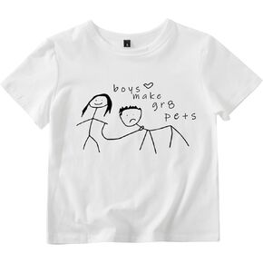 Womens Y2k Baby Tee Kawaii Graphic Crop Top Funny Cute Clothes Slim Fit Casual Summer T Shirt for Teen Girls