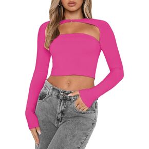 قميص علوي نسائي قصير الأكمام مثير للخروج من SOFIA'S Choice in Kuwait