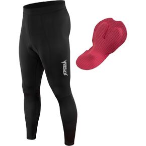 الرجال سروال ركوب الدراجات مبطن وسادة MBT السراويل الطويلة دون جيوب عالية الخصر دراجة ضغط الجوارب في الهواء الطلق طماق in Kuwait