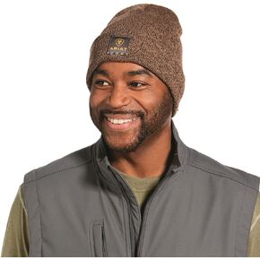 Ariat Rebar Insulated Watch Cap Dark Brown/Sandstone