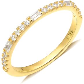 UFOORO 14K Gold Plated Sterling Silver Rings-Rings for Women,Gold Rings,Gold Rings for Women,Silver Rings for Women
