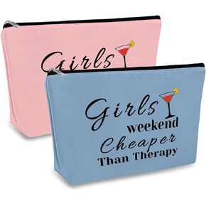3 Pcs Girls Trip Gifts Travel Makeup Bag Girls Weekend Gift Travel Trip Gift for Her Best Friends Bestie Cosmetic Bags Pouch BFF Gifts Birthday Gifts for Friends Sister Christmas Graduation Gift