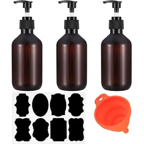 3 قطع من موزعات زجاجات مضخة 10 اونصة/300 مل، زجاجات فارغة قابلة لاعادة الملء مع حاويات توزيع مضخة، بلاستيكية قابلة لاعادة الاستخدام للشامبو والبلسم واللوشن وغسول الجسم والصابون السائل in Kuwait