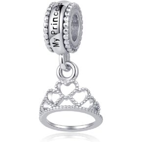 Crown Charm for My Princess Queen Compatible with Pandora Charms Bracelets