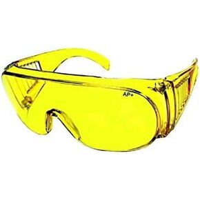 Inc. Fit Over Wear Over Reading Glasses No Blind Spot Yellow Lens Wrap Sunglasses - Night Driving, Clear, Smoke Lens (Yellow 0028)