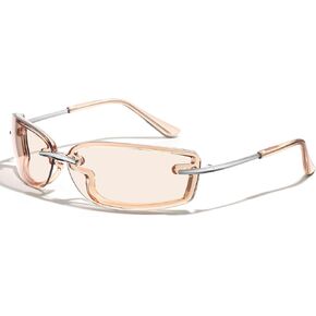 STORYCOAST Y2K Trendy Sunglasses for Women Fashion Colourful Dressing Style Square Frameless Sun Glasses UV400 Protection