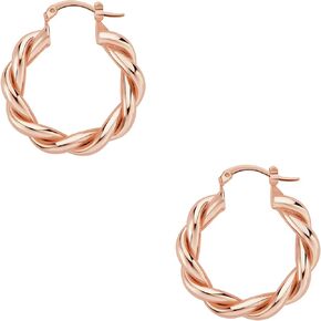 Wowshow Gold Hoop Earrings, Big Chunky Gold Hoop Earrings for Women Twisted Thick Gold Hoops 14K Real Gold Plated Hypoallergenic