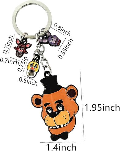 QIANGAO Five Night Freddys Keychain Anime Cosplay Jewelry Horror Keychain Gifts for Men Woman in Kuwait