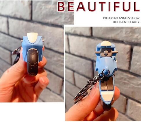 Ergugos Motorcycle Model Keychain Cartoon Key Chain Key Ring Holder Rubber Keyring For Motor Racing Styling PVC Charm Car Key Ring Keychain Gift for Men and Women in Saudi Arabia