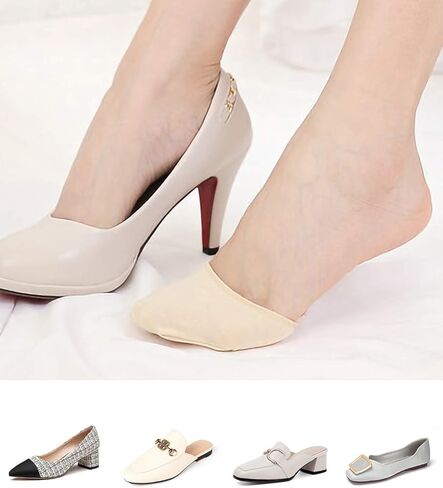 مجموعة من 5 جوارب نسائية من Lovful غير قابلة للانزلاق عند أصابع القدم، جوارب نصف مبطنة غير قابلة للانزلاق in Kuwait