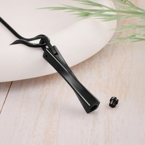 Dletay 2 قطعة قلادات جرة للرماد البشري قلادة رماد تذكارية من الفولاذ المقاوم للصدأ قلادة تذكارية مجوهرات رماد للنساء والرجال in Kuwait