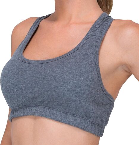 حمالة صدر نسائية من Cottonique لا تسبب الحساسية بظهر متسابق (7، ميلانج) in Kuwait