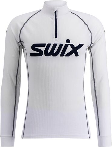 Swix Men's Racex Classic Half Zip Long Sleeve Quick-Drying Stretch Slim Fit Baselayer Top in Saudi Arabia