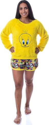 طقم بيجامة نوم للسيدات من INTIMO Looney Tunes سترة وسروال قصير من Tweety Bird in Kuwait