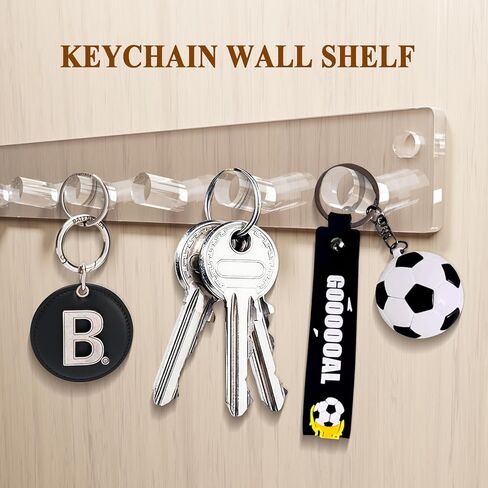 منظم عقد يثبت على الحائط من ماكبلانكوك - حامل اساور 8 خطافات مجوهرات، شماعة قلادة اكريليك لعرض سلاسل الجسم للنساء والاطفال والفيونكة وحزام الخصر 11.8 انش in Kuwait