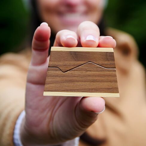 علبة خاتم الخطوبة للاقتراح - صندوق خاتم خشب برازولي - صندوق حامل خاتم صغير للخطوبة - حامل خاتم رجالي فريد in Kuwait