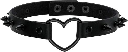 قلادة Eigso Retro Punk Collar للنساء متعددة الألوان مع برشام مرصع بمسامير قابلة للتعديل in Saudi Arabia