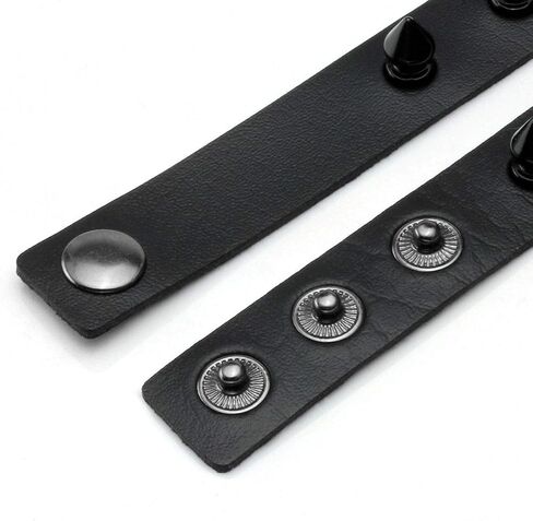 قلادة Eigso Retro Punk Collar للنساء متعددة الألوان مع برشام مرصع بمسامير قابلة للتعديل in Saudi Arabia
