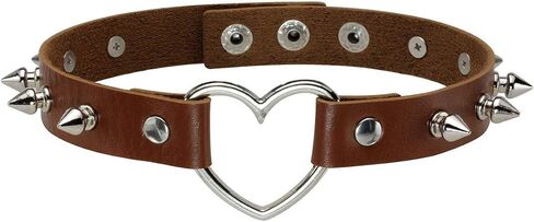 قلادة Eigso Retro Punk Collar للنساء متعددة الألوان مع برشام مرصع بمسامير قابلة للتعديل in Saudi Arabia