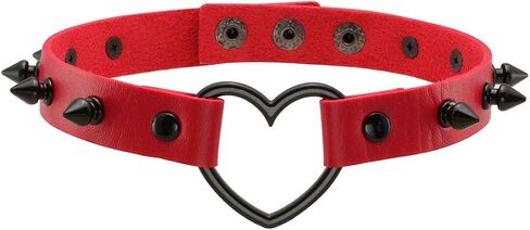 قلادة Eigso Retro Punk Collar للنساء متعددة الألوان مع برشام مرصع بمسامير قابلة للتعديل in Saudi Arabia