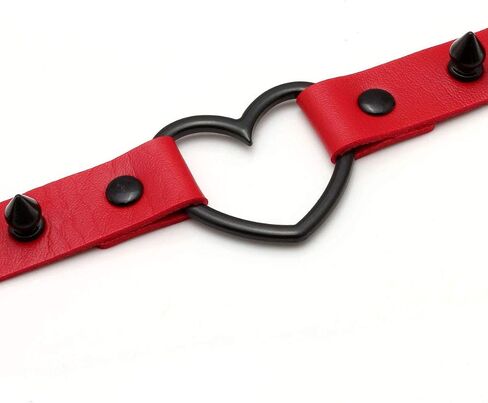 قلادة Eigso Retro Punk Collar للنساء متعددة الألوان مع برشام مرصع بمسامير قابلة للتعديل in Saudi Arabia