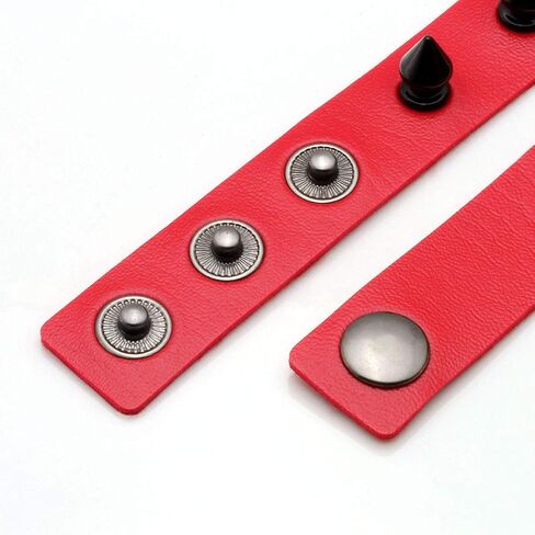 قلادة Eigso Retro Punk Collar للنساء متعددة الألوان مع برشام مرصع بمسامير قابلة للتعديل in Saudi Arabia