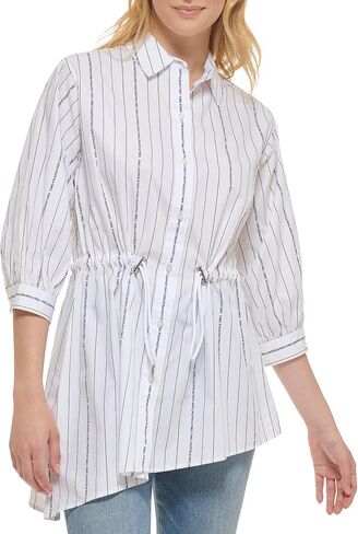 Karl Lagerfeld Paris Women's Everyday Waist Tie Blouse Long Sleeve in Saudi Arabia