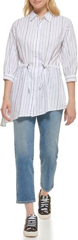 Karl Lagerfeld Paris Women's Everyday Waist Tie Blouse Long Sleeve in Saudi Arabia