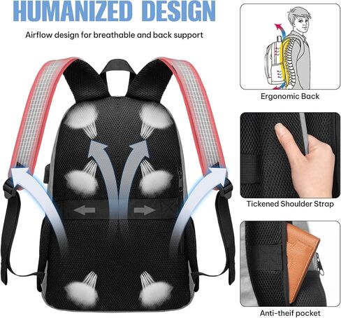 Beaulyn Travel Backpack for Men Women, Large Laptop Backpack with Anti Theft Pocket & USB Charging Port - Classic Bookbag for School, College,Work, Travel in Saudi Arabia
