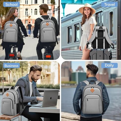 Beaulyn Travel Backpack for Men Women, Large Laptop Backpack with Anti Theft Pocket & USB Charging Port - Classic Bookbag for School, College,Work, Travel in Saudi Arabia