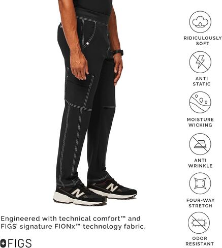 FIGS Axim Cargo Utility Scrub Pants for Men — Classic Fit, Straight Leg, 7 Pockets, 4-Way Stretch — Amazon Exclusive in Kuwait