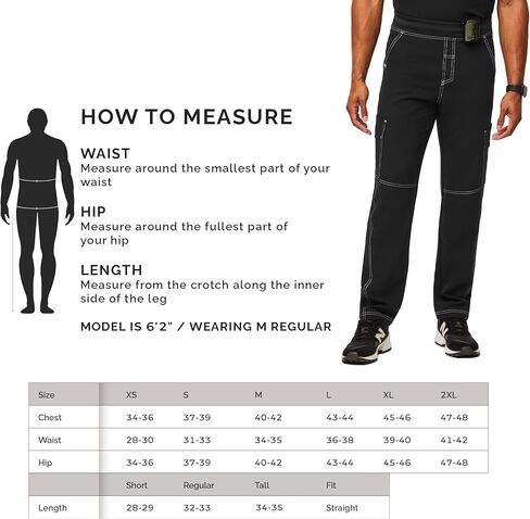 FIGS Axim Cargo Utility Scrub Pants for Men — Classic Fit, Straight Leg, 7 Pockets, 4-Way Stretch — Amazon Exclusive in Kuwait