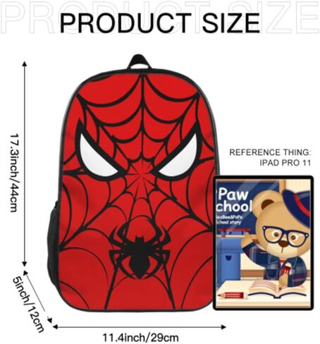 saonmycak Large Capacity 17" Boys Girls Premium Material Durable Lightweight Simple Backpack Shoulder Bags Personality Design, Black, One Size in Saudi Arabia