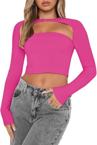 قميص علوي نسائي قصير الأكمام مثير للخروج من SOFIA'S Choice in Kuwait