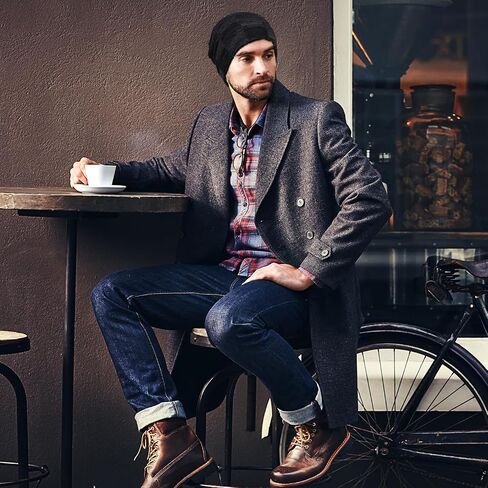 Winter Slouchy Beanie Hats for Men Warm Fleece Lined Knit Skull Mens Beanies Hats in Saudi Arabia