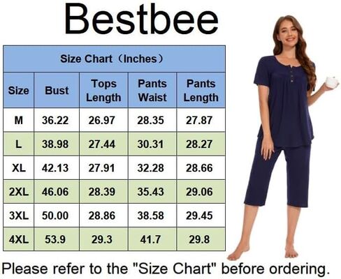Bestbee Womens Pajama Set, 2 Piece Y2K Summer Sleep Set Henley Neck Short Sleeve With Pockets Ladies Pjs Set in Saudi Arabia