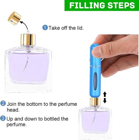 Acooruiteng Refillable Mini Perfume Atomizer Bottle Atomizer Portable Travel Perfume Scent Pump Case Empty Sprayer Bottles Container 5ml Spray Bottle for Traveling and Outgoing(3 pcs) in Kuwait
