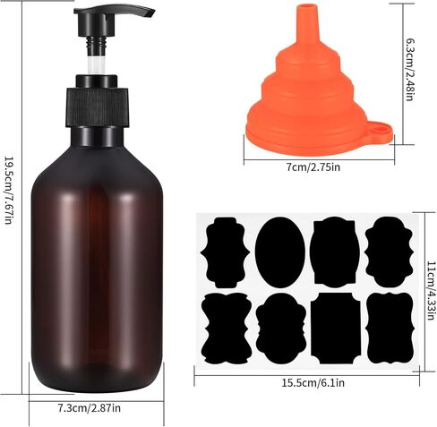 3 قطع من موزعات زجاجات مضخة 10 اونصة/300 مل، زجاجات فارغة قابلة لاعادة الملء مع حاويات توزيع مضخة، بلاستيكية قابلة لاعادة الاستخدام للشامبو والبلسم واللوشن وغسول الجسم والصابون السائل in Kuwait