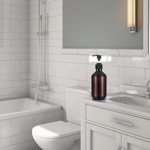 3 قطع من موزعات زجاجات مضخة 10 اونصة/300 مل، زجاجات فارغة قابلة لاعادة الملء مع حاويات توزيع مضخة، بلاستيكية قابلة لاعادة الاستخدام للشامبو والبلسم واللوشن وغسول الجسم والصابون السائل in Kuwait