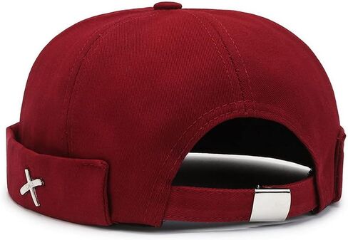 Men's Cotton Skullcap Sailor Brimless Retro Rolled Cuff Docker Hats Beanies Street Casual Beanie Caps in Saudi Arabia