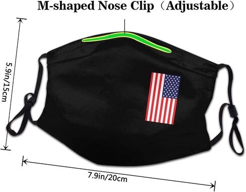 American Flag American Flag Mask Face Mask Usa Flag Mask Patriotic Mask Washable in Saudi Arabia