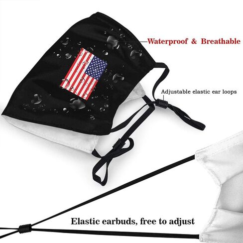 American Flag American Flag Mask Face Mask Usa Flag Mask Patriotic Mask Washable in Saudi Arabia