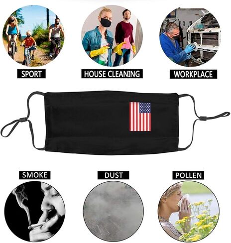 American Flag American Flag Mask Face Mask Usa Flag Mask Patriotic Mask Washable in Saudi Arabia